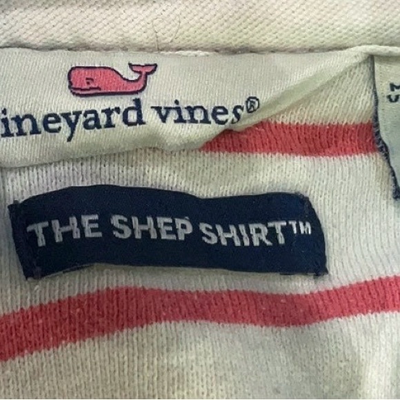 Vineyard Vines Pink and White Striped Pullover The Shep Shirt size large - Picture 5 of 6